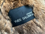 YVES SALOMON PARKA ICONIC FUR LINEN JACKET SIZE 48 MEN