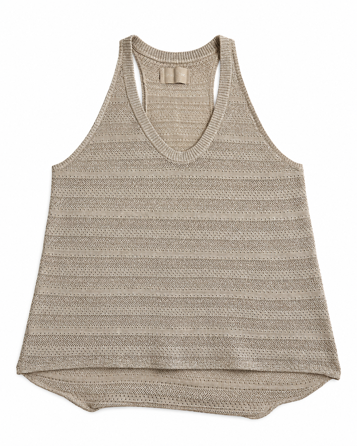 Zadig & Voltaire Gold Lurex Knit Tank Top Size M ladies
