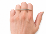 Elegant 14K Yellow Gold Diamond Two-Ring Set ladies