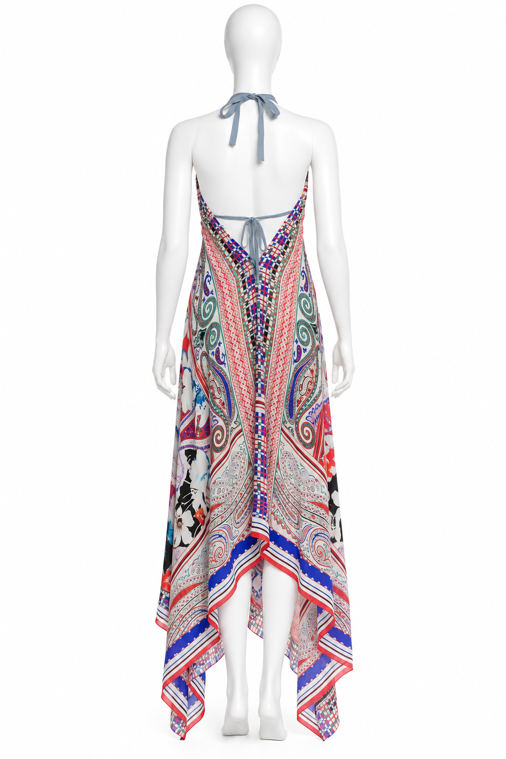 ETRO Multicolour Printed Silk Halter Maxi Dress – Size 42 ladies