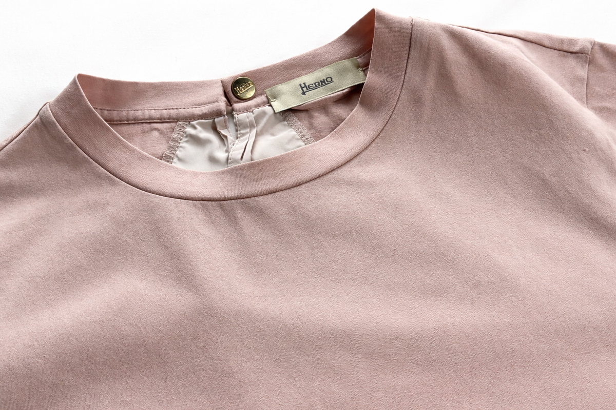 Herno Flounced T-shirt in pink/beige ladies