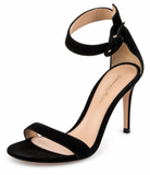 Gianvito Rossi Portofino 85 Black Suede Sandals – Size EU 38 ladies