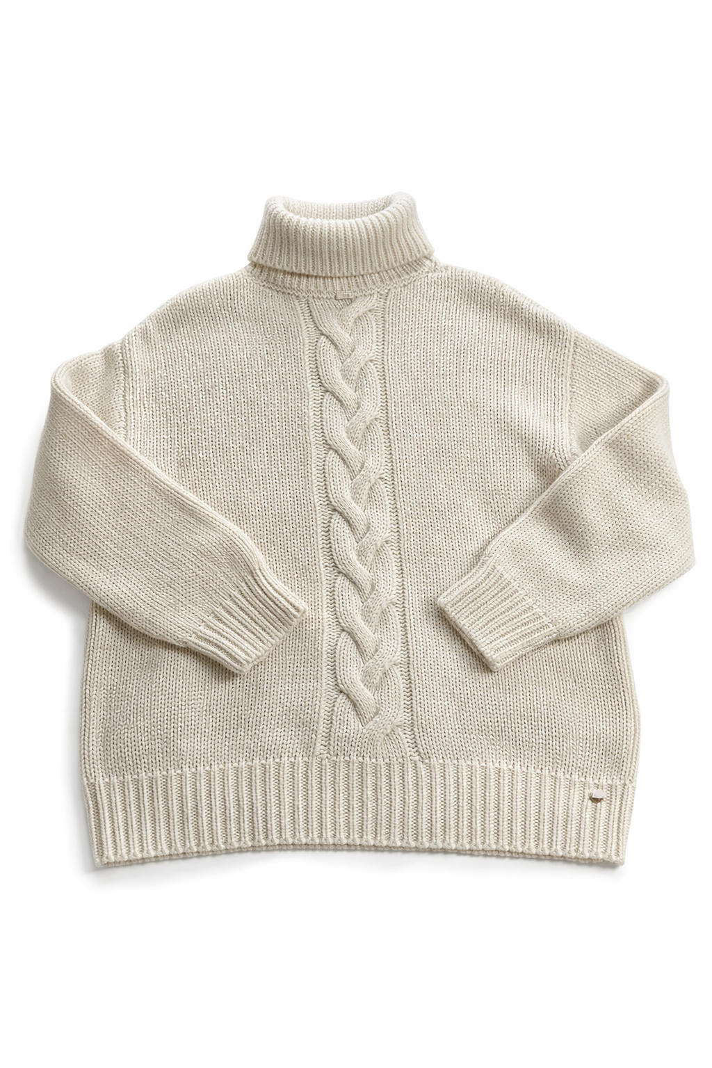 Herno White Cashmere Turtleneck Sweater Jumper Size I 38 XS ladies