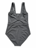 ERES Grey Button Down Swimsuit size M medium ladies
