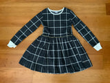 Petit Bateau Girl's Long Sleeve Checked Dress Children Size 8 years 128 Cm children