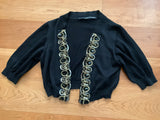 Maurizio Pecoraro Embellished black Knit bolero cardigan Size I 44 UK 12 L Large ladies