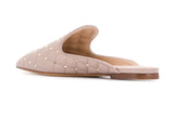 Valentino Garavani Light Pink Quilted Rockstud Spike Mules Size 39 ladies