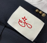 GOLDEN GOOSE NAVY BLUE DOUBLE-BREASTED BLAZER 40 Ladies