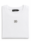 Dolce & Gabbana Crystal DG Logo Cotton T-Shirt – IT 42 ladies