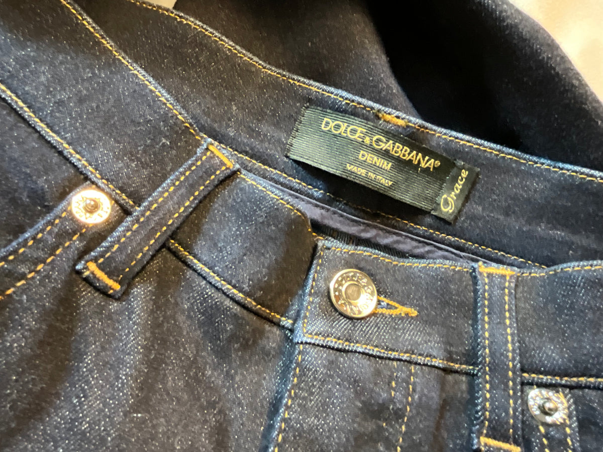 DOLCE & GABBANA GRACE HIGH WAISTED SKINNY JEANS DENIM SIZE I 42 UK 10 US 6 LADIES
