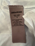 Zadig & Voltaire Timmy Tomboy Tunic Blouse Shirt in Sky Size S small ladies