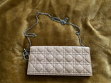 CHRISTIAN DIOR Patent Cannage Lady Dior Convertible Clutch Beige ladies