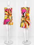 Emilio Pucci Abstract Print Ruffle Mini Dress – Size S ladies