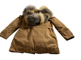 ERMANNO SCERVINO Brown Fur Parka Down Feathers Jacket Size 38 XS ladies
