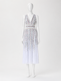 Missoni 2026 Striped Metallic Pleated Midi Dress – IT 44 ladies