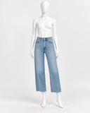 Rag & Bone Andi High-Rise Ankle Wide-Leg Raw Hem Blue Jeans – Size 29 ladies