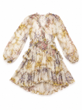 Zimmermann Jude Silk Frill Billow A-Line Mini Dress – Floral Print ladies