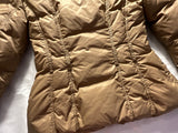 Moncler Brown Camel Fur Trim Down Puffer Jacket Coat Size 0 ladies
