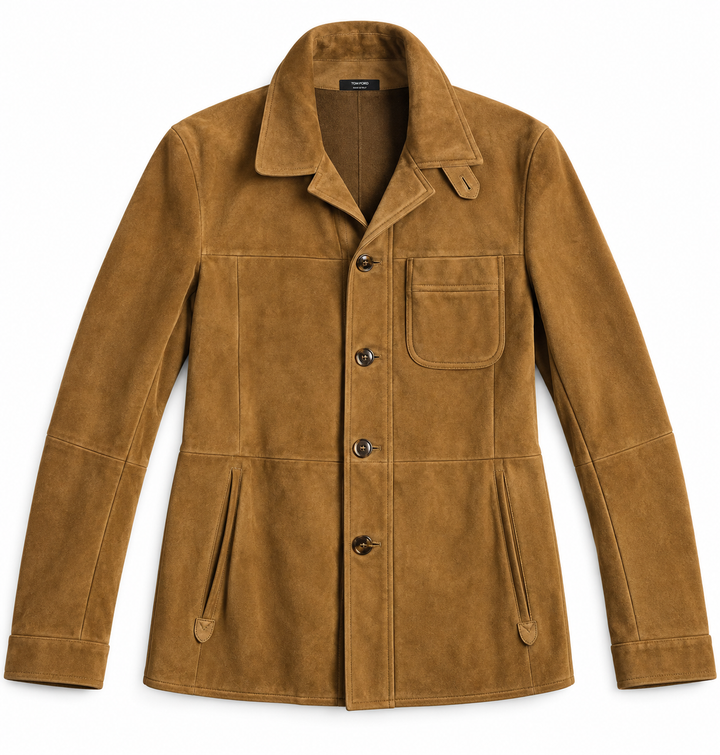 Tom Ford Men’s Shearling Suede Jacket – Size 50 men