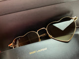 Saint Laurent SL301 LouLou Heart-Shape Gold Frame Sunglasses ladies