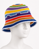 MISSONI Rainbow Printed Crochet Bucket Hat Ladies