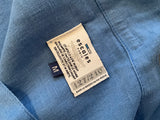 ESCALES PARIS LIMITED EDITION BLUE LINEN TENT SUMMER DRESS SIZE M MEDIUM LADIES