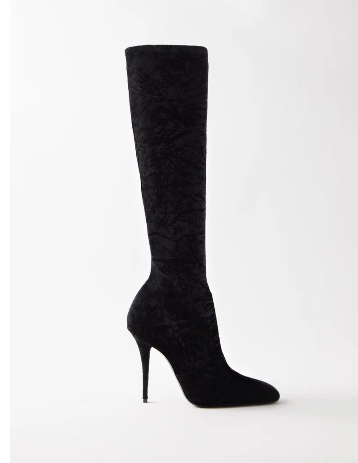 Saint Laurent Talia 110 Velvet Knee-High Boots Size 39 ladies
