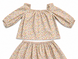 Bonpoint Liberty print skirt and blouse set Size 14 years children