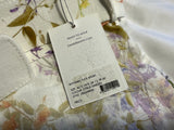 Zimmermann Rhythmic Tuck High-Waisted Floral Linen Shorts – Size 2 / UK 12  ladies