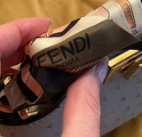 Fendi Silk Zucchino FF Logo Scarf Twilly ladies