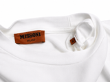 Missoni Milano White Embroidered Logo T-Shirt – Size M ladies