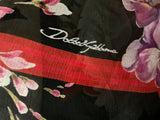 Dolce & Gabbana Silk Chiffon Extra large Floral Scarf Shawl 135x200 cm ladies