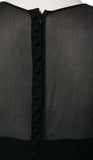 EMILIO PUCCI - BLACK WOOL DRESS WITH SEE THROUGH SILK SLEEVES -SIZE M MEDIUM ladies