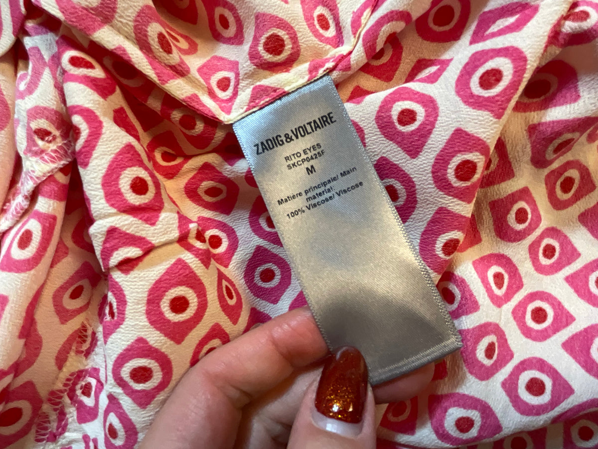 Zadig & Voltaire Rito Eyes Dress Size M medium ladies