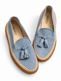 Fratelli Rossetti Blue Suede Tassel Espadrille Loafers size 43 men