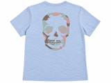 Zadig & Voltaire Stockholm Skull Print Sky Blue Cotton T-Shirt Size M men