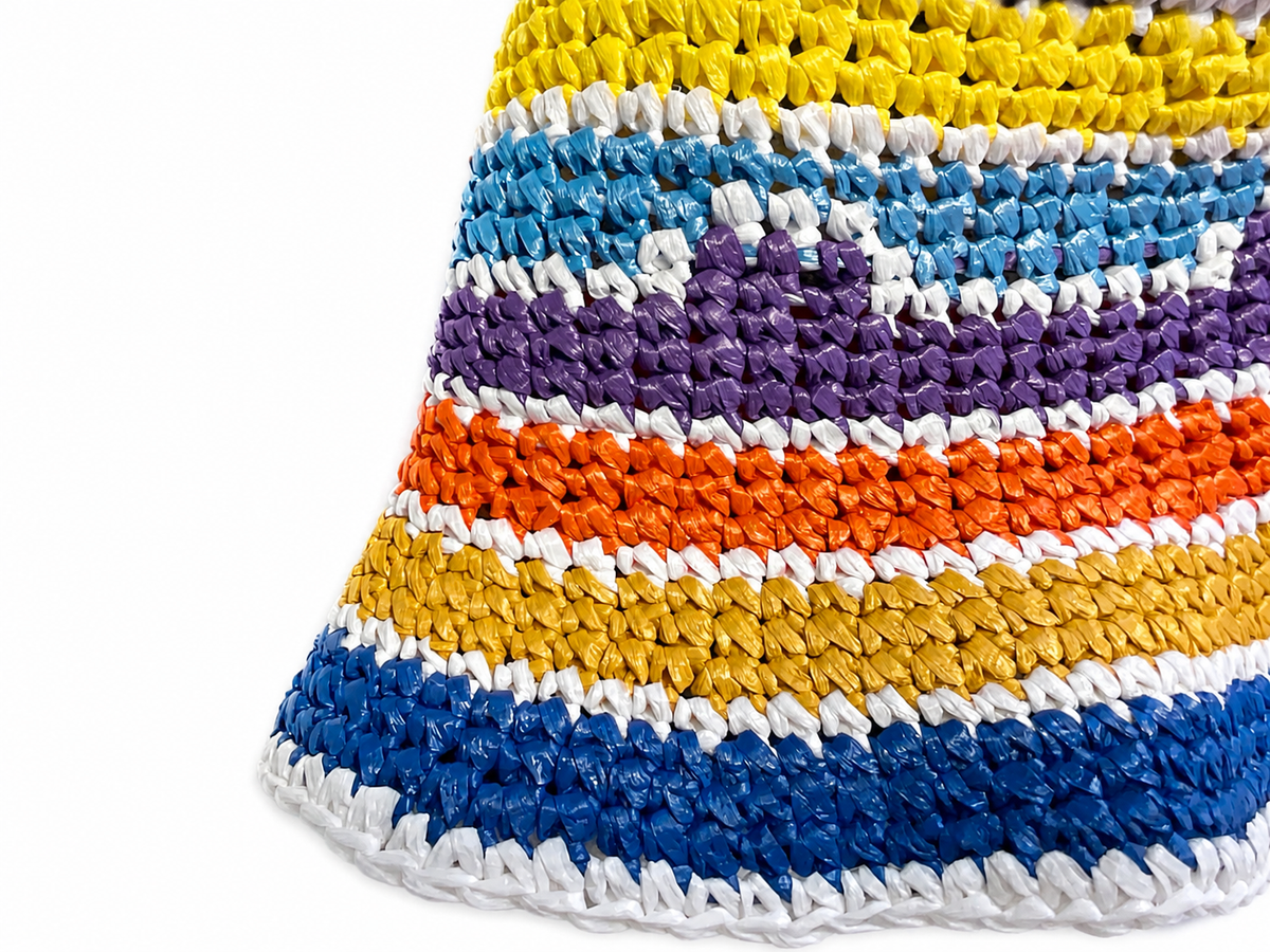 MISSONI Rainbow Printed Crochet Bucket Hat Ladies