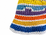 MISSONI Rainbow Printed Crochet Bucket Hat Ladies