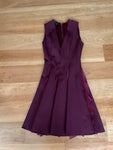 Cushnie et Ochs Burgundy Gorgette Trim Dress Size US 2 UK 6 XS ladies