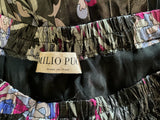 Emilio Pucci Silk Butterfly Print Pleated Maxi Skirt  – Size L ladies
