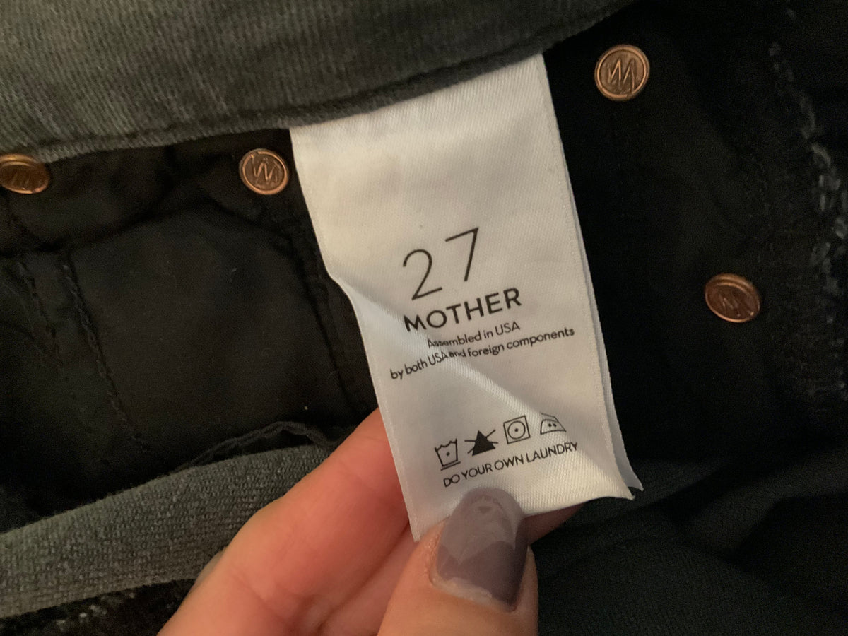MOTHER High Waisted Looker Dagger Ankle Frat in A Luxury Saloon size 27 ladies