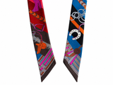 Hermès Brides et Gris Gris Silk Twilly Scarf ladies