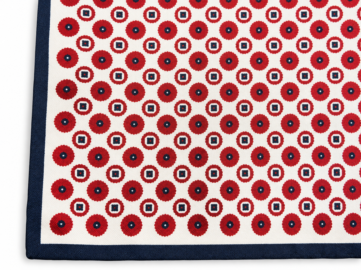 Set of 2 Men’s 100% Silk Pocket Squares – Made in Italy men