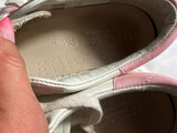 Golden Goose May Kids Pink & White Leather Distressed Trainers – Size 36 children