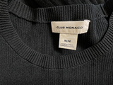 Club Monaco Black Sheer Pleated Balloon-Sleeve Jumper – Size Medium ladies