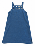 ESCALES PARIS LIMITED EDITION BLUE LINEN TENT SUMMER DRESS SIZE M MEDIUM LADIES