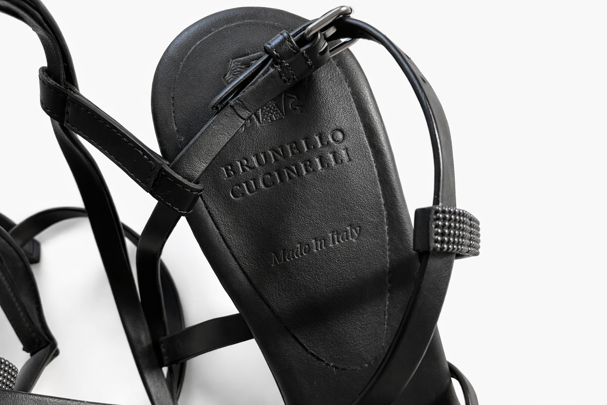 Brunello Cucinelli Monili embellished strappy sandals Size 39 ladies