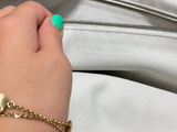 Bottega Veneta Large Jodie Intrecciato White Nappa Leather Hobo Shoulder Bag ladies