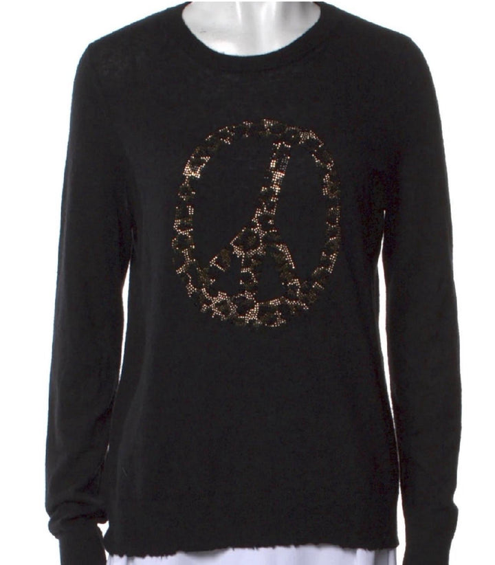 Zadig & Voltaire Miss CP Cashmere Sweater Black Crystal Sweater Pullover ladies