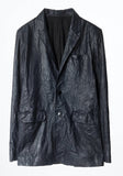 ZADIG & VOLTAIRE Valfried Crinkle Leather Jacket Navy Size 50 men